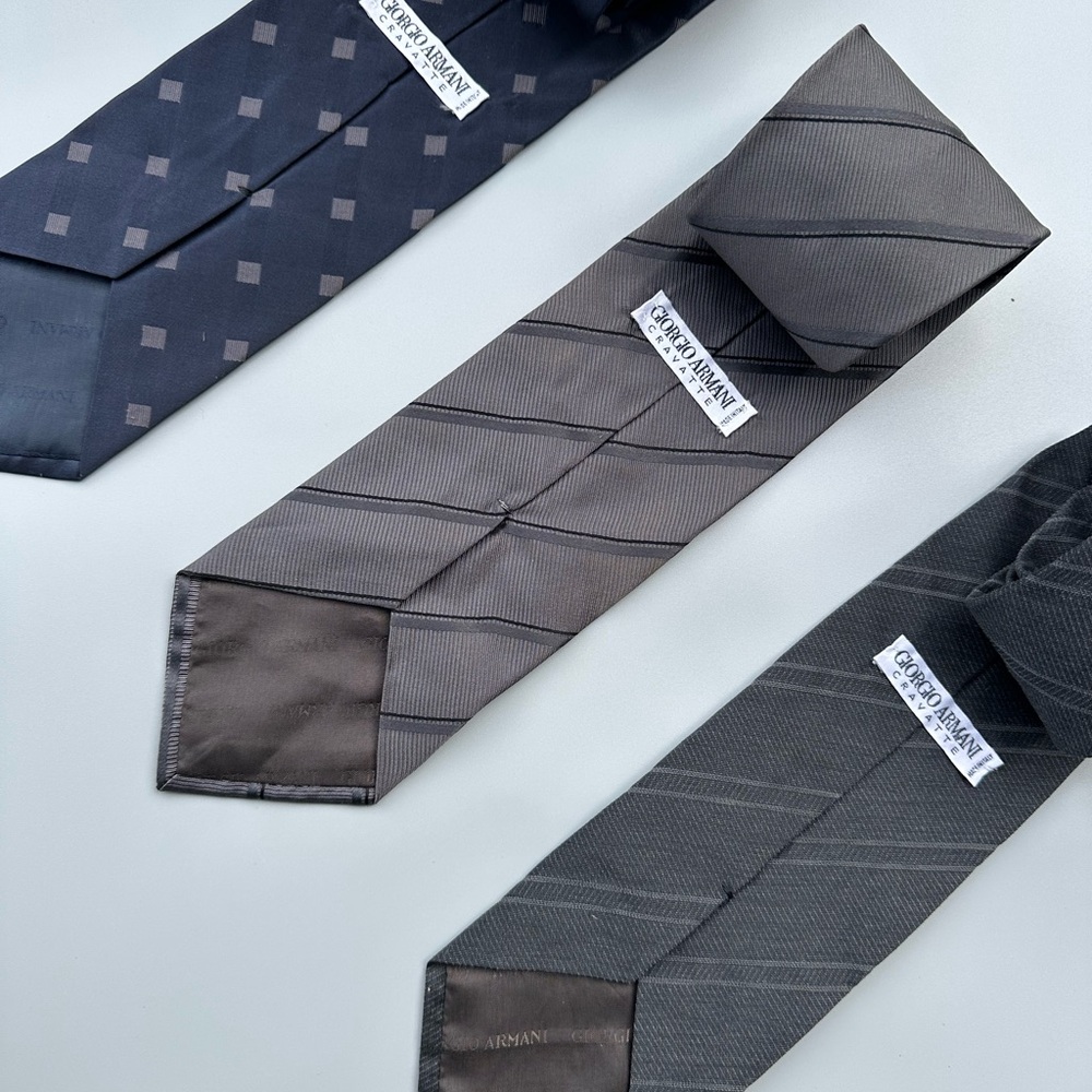 ❌❌SOLD❌❌ Giorgio Armani Men's Black and Gray Tie Collection